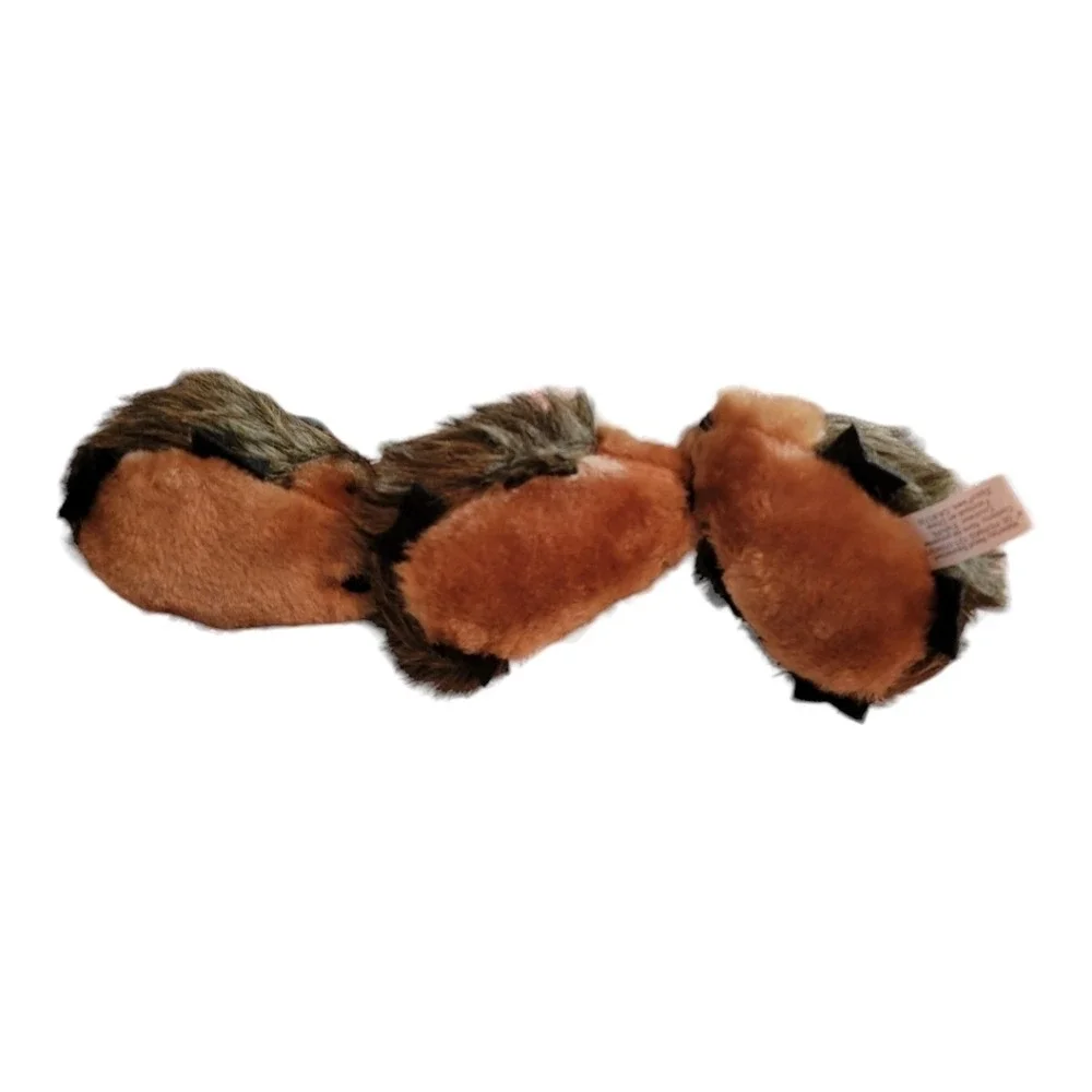 ZippyPaws Miniz 3-Pack Dog Toy Small Brown New Squeaky Plush Hedgehogs ZP121
